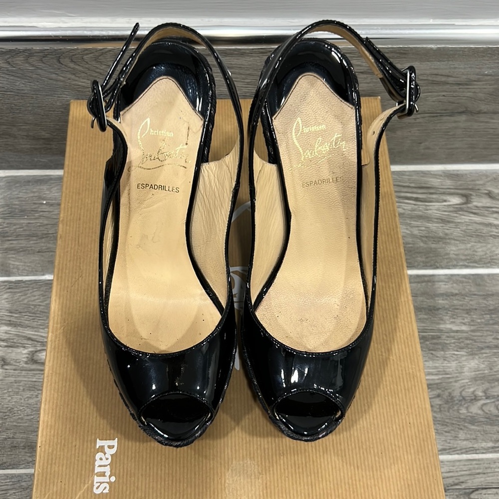 Patent Wedge Christian Louboutin